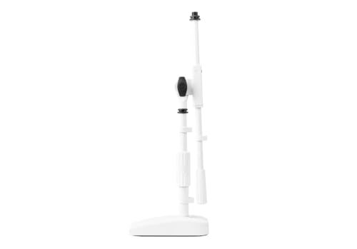 Compact, Low Profile Mic Stand with Single-Section Boom, White (SH-DESKTOP2-W)