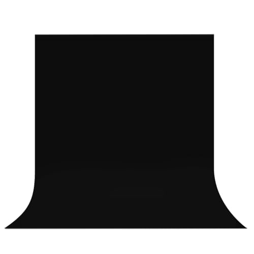 Black Backdrop Background,10 X 10 FT Large Photography Backdrop Photo Photoshoot Background Screen for Photography Photo Booth Backdrops Parties Curtain - color: Black, size: 10*10