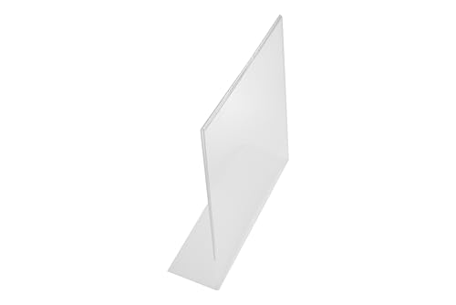 Dazzling Displays Clear Acrylic Sign Holder 11 x 8.5 Clear Slanted Sign Holder Premium Acrylic Sign Holder for Office, Retail, Tradeshow and Home Use
