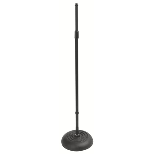 OnStage On-Stage MS7201QTR Quarter Turn Round Base Microphone Stand, Black - color: Black