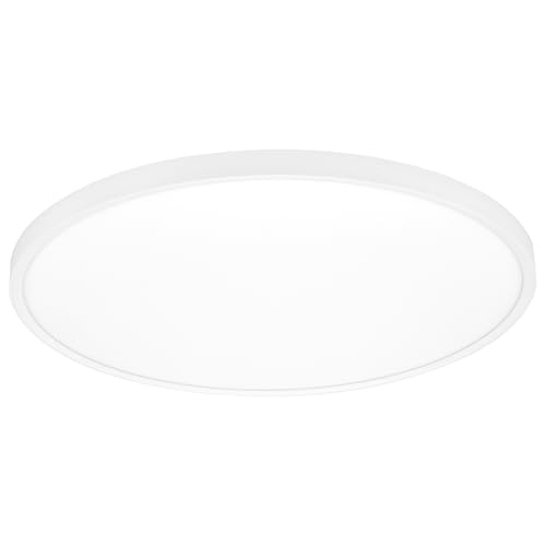Maxxima 24" White LED Flush Mount Ceiling Light Fixture, 3300 Lumens, 5 CCT | 2700K/3000K/35000K/4000K/5000K, Round Color Selectable Panel Light, Dimmable, Suitable for Bathroom - size: 24 Inch