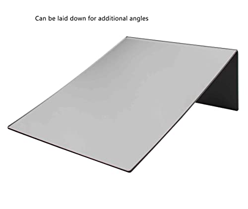 Marketing Holders 4 Pack Acrylic Mirror 12" x 18" Slant Back Mobile Cosmetic Reflective Piece Countertop for Makeup Artists Children Diabetic Foot Checks - size: 12"w x 18"h