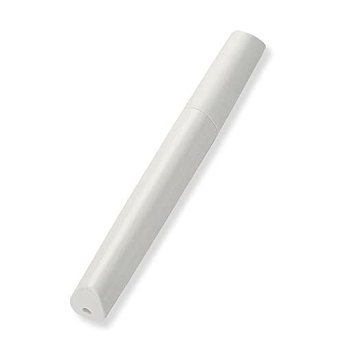 Portable Travel Toothbrush Case, Lipstick–like Plastic Toothbrush Holder Toothbrush Case Breathable Design with Air Hole More Hygienic Toothbrush Tube for Home Daily Travelling (White) - color: White