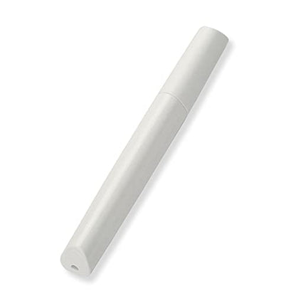 Portable Travel Toothbrush Case, Lipstick–like Plastic Toothbrush Holder Toothbrush Case Breathable Design with Air Hole More Hygienic Toothbrush Tube for Home Daily Travelling (White) - color: White