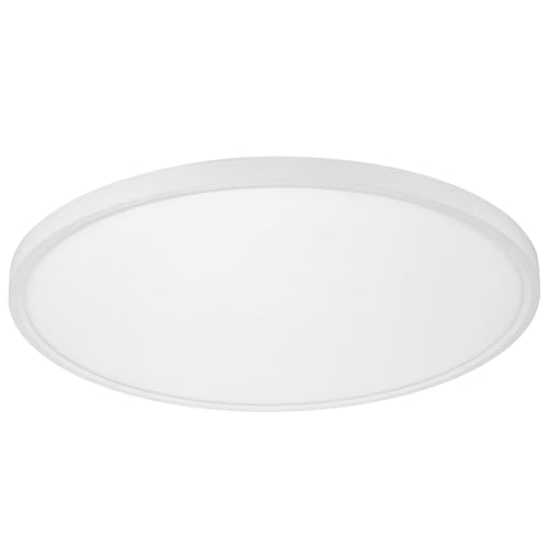 Maxxima 16 in. White LED Flush Mount Ceiling Light, 3500 Lumens, 5 CCT | 2700K/3000K/3500K/4000K/5000K, Panel Light, Dimmable Round Fixture, Modern Bedroom, Kitchen, and Living Room Lighting - size: 16 Inch