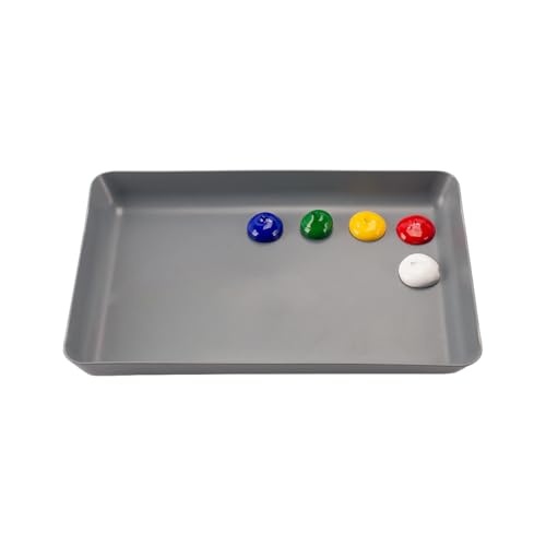 Soho Urban Artist Neutral Gray Artist Paint Palette - Small Butcher Tray Easy Clean Up Palette for Acrylics, No Stains and Paint Peels Off Once Dried - 8" x 12" x 1" - size: 12" x 8" x 1"