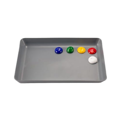 Soho Urban Artist Neutral Gray Artist Paint Palette - Small Butcher Tray Easy Clean Up Palette for Acrylics, No Stains and Paint Peels Off Once Dried - 8" x 12" x 1" - size: 12" x 8" x 1"