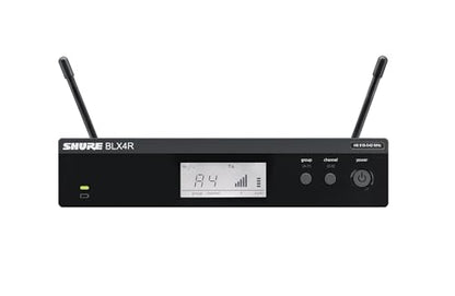Shure BLX14R/MX53 Rack-Mount Earset Audio System H9 Band (512–542 MHz) – BLX4R Receiver, BLX1 Bodypack & MX153 Earset Mic, Up to 14 Hr Battery, 300 ft Range - style: H9 Band (512-542 MHz)