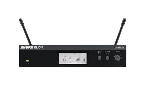Shure BLX14R/MX53 Rack-Mount Earset Audio System H9 Band (512–542 MHz) – BLX4R Receiver, BLX1 Bodypack & MX153 Earset Mic, Up to 14 Hr Battery, 300 ft Range - style: H9 Band (512-542 MHz)