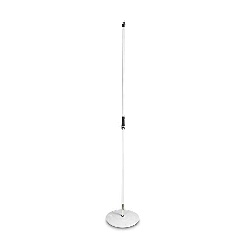 Gravity Microphone Stand MS 23 W Microphone Stand with Round Base for Vocal and Instrument Use, white
