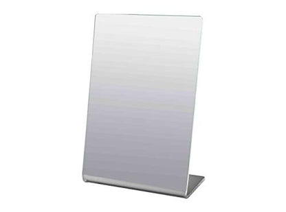 Marketing Holders 4 Pack Plexiglass Mirror 4" x 6" Slant Back Counter Top Free Standing Salons Optical and Jewelry Shops Travel Acrylic Slanted Mirrors Vanity Makeup Locker - size: 4"w x 6"h