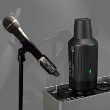 AROMA Wireless XLR Transmitter and Receiver, UHF Wireless Microphone Audio System for Dynamic Mics PA Mixer