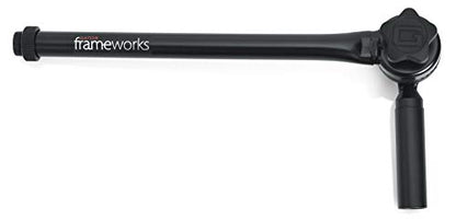 Gator Frameworks Adjustable Angled Mini Boom Arm with Interlocking Design, 9" Boom Arm (GFW-MIC-CLMPBM9)