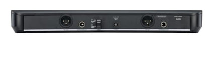 Shure BLX288/PG58 Dual Wireless Vocal System - H10 Band | 14-hour battery and 300 ft UHF range with two PG58 handheld vocal mics and dual-channel receiver for live vocals - style: H10 Band (542-572 MHz)