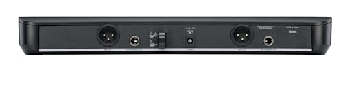 Shure BLX288/PG58 Dual Wireless Vocal System - H10 Band | 14-hour battery and 300 ft UHF range with two PG58 handheld vocal mics and dual-channel receiver for live vocals - style: H10 Band (542-572 MHz)