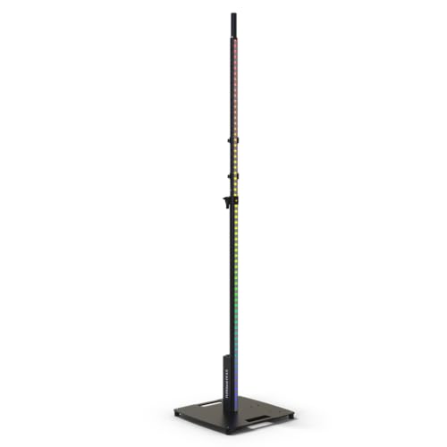 CHAUVET DJ FLEXstand FX ILS DJ Lighting & Speaker Stand with Built-in RGB+WW LED Light Strip, Adjustable Telescoping Tripod Stand, 132 lb Load Capacity, DMX, RF & ILS Control for Events & Mobile DJs
