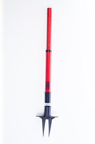PL4000-RT Plus 75 ft Belt Barrier w/Cart Package & Tray | Mobile System, 5 Telescoping Stanchions, 15 ft Red Blank Retractable Banners, Accessory Tray - style: Red