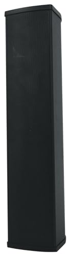 Rockville WET ARRAY 5 Black 70V 60W Commercial Wall Mount Swivel Column Speaker, 2-Way Line Array Design, IP55 Waterproof, Indoor/Outdoor Use for Restaurants, Churches, Auditoriums | Adjustable Tap 60W, 30W, 15W, 7.5W, IP55, 2-Way, (4) 3" Mids + Tweeter,