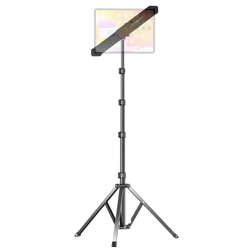 elitehood Aluminum 65” iPad Stand Tripod with Lockable Tablet Holder - style: Quick-Lock Diagonal Clamp