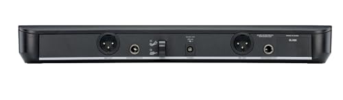 Shure BLX288/SM58 Dual Wireless Vocal System - H10 Band | 14-hour battery and 300 ft UHF range with two SM58 handheld vocal mics and dual-channel receiver for live vocals - style: H10 Band (542-572 MHz)
