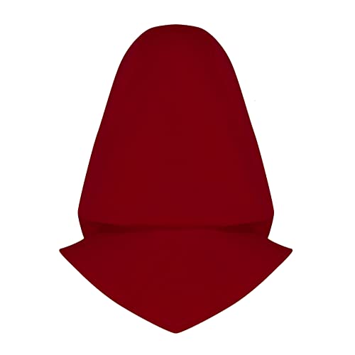 Assassin Hood and Mask Cotton Ninja Balaclava Adaptable Hoodie Casual Ren Faire Cosplay LARP Costume Cowl - color: Red