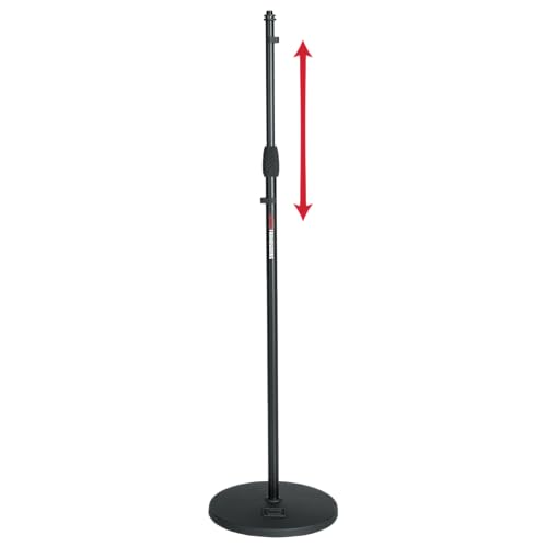 Gator Frameworks 12" Round Base Microphone Stand (GFW-MIC-1200) | Weighted Base, Soft Grip Twist Clutch Height Adjustment, Perfect for Stage or Studio - style: 12" Weighted Base