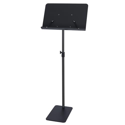 Professional Orchestra Sheet Music Stand - Adjustable Height Metal Music Book Stand Cell Phone Tablet Holder For Digital Piano Keyboard Wind Instruments Guitar Ukulele Violin Band Players