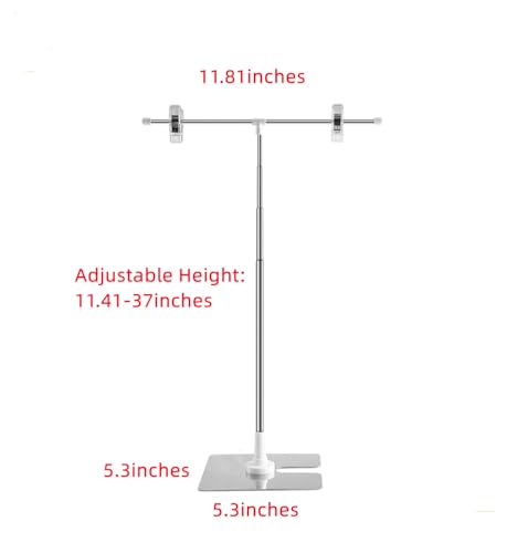 2-Pack T-Shaped Adjustable Metal Banner Holder Table Poster Stand Advertising Display Banner Stand Store Counter Display for Indoor Outdoor Store Board Display Show