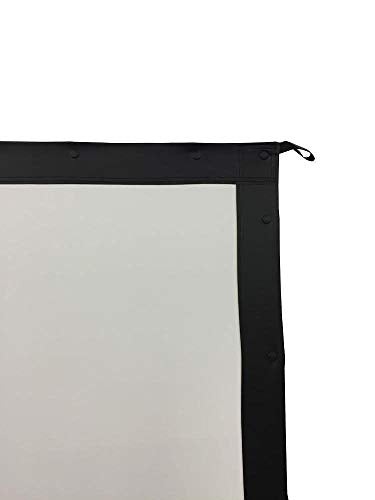 Silver Ticket Products STO Series Indoor/Outdoor 16:9 4K / 8K Ultra HD, HDR & HDTV Ready Movie Projector Screen Front Projection White w/Black Back, 175" Sliding Snap Frame with Stand STO-169175S - size: 16:9, 175" Diagonal