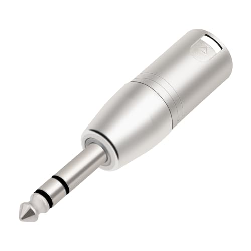 2 Pack 1/4 TRS to XLR Adapter, Balanced Quarter Inch 6.35mm Male to XLR Male Adapter for Mixer, Microphone - color: 1/4 To XLR Male