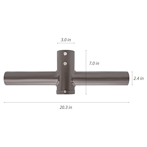 180 Degree Double Bullhorn Mounting Bracket for 2 Lighting Fixtures, Bronze Steel Pole Mount Bracket for Outdoor Shoebox, Parking Lot, Street Light Fixtures - size: 180 Degree Double Bullhorn Pole Mount Bracket