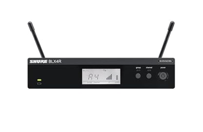 Shure BLX14R/SM35 Rack-Mount Headset Audio System H9 Band (512–542 MHz) – BLX4R Receiver, BLX1 Bodypack & SM35 Cardioid Headworn Mic, Up to 14 Hr Battery, 300 ft Range - style: H9 Band (512-542 MHz)