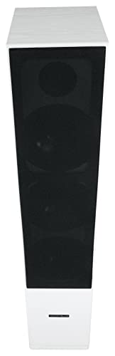 Rockville RockTower 64W Passive Tower Speaker, 4 Ohm, White, High-Fidelity Sound, Detachable Grille, 3-Way, 6.5", 500W, MDF, Perfect for Home Audio - color: White