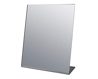 Marketing Holders Acrylic Mirror 8” x 10” Counter Top Slanted Back L Shape Vertical Easel Mirrors No Assembly Jewelry Shop Hair Salon Piercing Kiosk - size: 8"w x 10"h