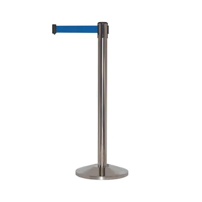Pittman 741501 QChamp Metro Retractable Belt Barrier Set, 2 Stanchion Posts - color: Stainless Steel