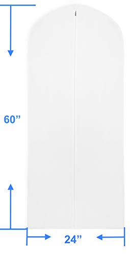 Simple Houseware 60-Inch Clear Garment Bags with Zipper, 6 Pack | for Suits, Dresses, Costumes, Uniforms - size: 6 Pack - 60"
