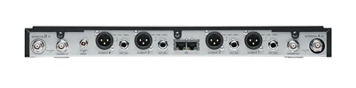Shure SLX-D Digital Wireless Quad Receiver - 24-Bit Audio, 138MHz Wide Tuning Range, Space-Saving Design for 4 Channels (SLXD4Q+=-G57) - style: Standard