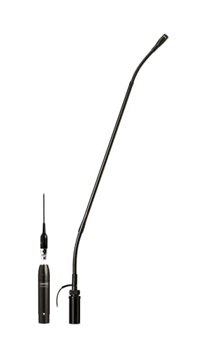 Shure MX418/C Cardioid Condenser Gooseneck Microphone | 18-inch gooseneck condenser mic with attached XLR preamp, shock and flange mount and snap-fit windscreen - size: 18" Gooseneck, style: Cardioid