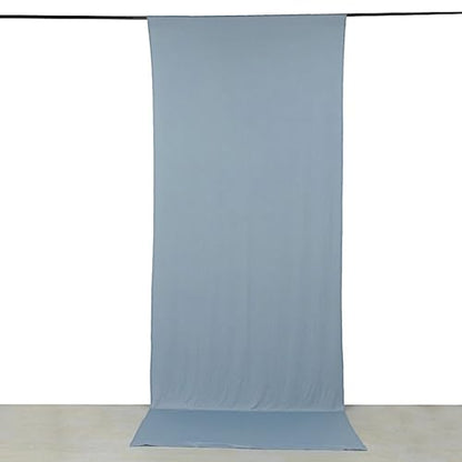 5x12 feet Dusty Blue 4-Way Stretch Spandex Divider Backdrop Curtain Party Wedding Ceremony Decorations - color: Dusty Blue