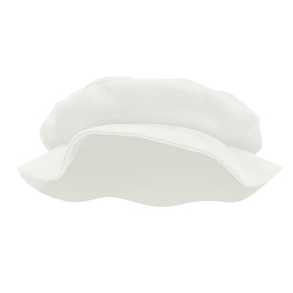 FURPHI Medieval Tudor Flat Cap Faux Suede Beret Hat Renaissance Festival Costume Accessories for Men Women - color: White