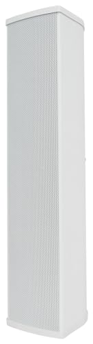Rockville WET ARRAY 5 White 70V 60W Commercial Wall Mount Swivel Column Speaker, 2-Way Line Array Design, IP55 Waterproof, Indoor/Outdoor Use for Restaurants, Churches, Auditoriums | Adjustable Tap 60W, 30W, 15W, 7.5W, IP55, 2-Way, (4) 3" Mids + Tweeter,