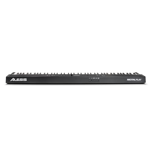 Alesis Recital Play 88-Key Piano Keyboard Bundle | Portable, 480 Voices, Split/Layer Modes, Includes Lessons, Stand, Sustain Pedal, Headphones, Carry Bag, for Beginners - size: 88 keys + accessories, style: Recital Play w/ Accessories