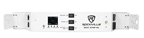 Rockville Best Strip 60 White Rechargeable Wash Light Bar, Wireless DMX | RGBWA+UV, 6x6W LEDs, Wireless Remote, Up to 22-Hour Battery, Sound Activated, 6500 Lux, 8800mAh, Flicker Free, LCD Display - color: White