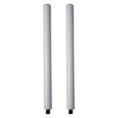 Sound Town 2-Pack 20" Subwoofer/Speaker Extender Poles, Fits M20 Threading,110 LB Load Capacity,White (STSD-M20W-PAIR) - size: 20", M20 Thread, White