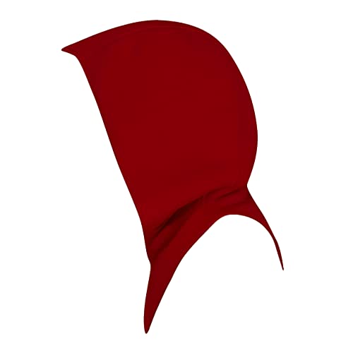 Assassin Hood and Mask Cotton Ninja Balaclava Adaptable Hoodie Casual Ren Faire Cosplay LARP Costume Cowl - color: Red