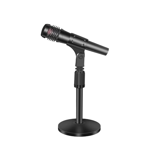 Desktop Microphone Stand, Adjustable Height Desk Mic Stand with Heavy Duty Base & Mic Clip, Universal Table Stand for Blue Yeti, Snowball,10 Inch-14 Inch - size: 1 Pack （10-14 Inch）