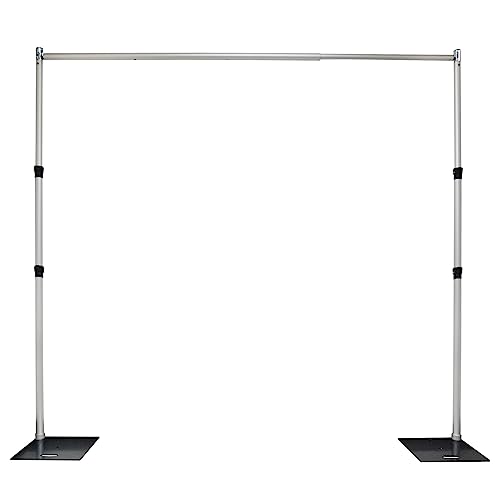 Pipe and Drape Backdrop Photobooth Wedding Party Convention Tradeshow Kit Framework ONLY (10x12ADJ) Upgraded Version - size: 10x12ADJ