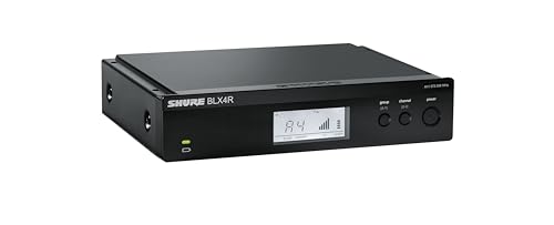 Shure BLX14R/SM35 Rack-Mount Headset Audio System H9 Band (512–542 MHz) – BLX4R Receiver, BLX1 Bodypack & SM35 Cardioid Headworn Mic, Up to 14 Hr Battery, 300 ft Range - style: H9 Band (512-542 MHz)