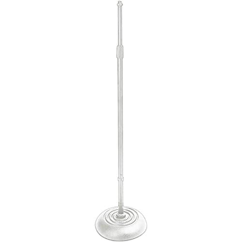 OnStage On-Stage MS7201QTR Quarter Turn Round Base Microphone Stand, White - color: White