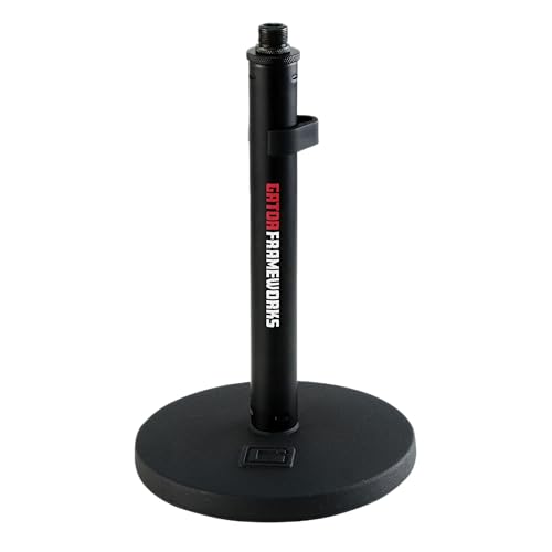 Gator Frameworks Standard Desktop Microphone Stand with Fixed Height (GFW-MIC-0600) - size: 6" Weighted Base